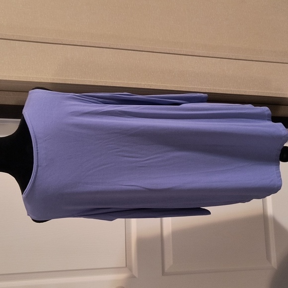JM Collection Cold Shoulder Tunic Top Purple Size L - Picture 4 of 9